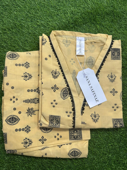 SANASAFINAZ Stitched CORDSET 2PCs Cotton – Ready to Wear 🔥