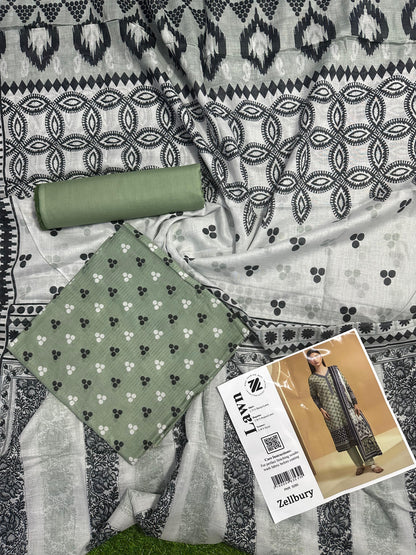 Zellbury Doriya Lawn 3 Pcs Unstitched Collection D.C:- WUS25X25708