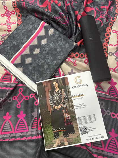 CHARIZMA LAWN COLLECTION 3 PIECE SUIT Design # 09