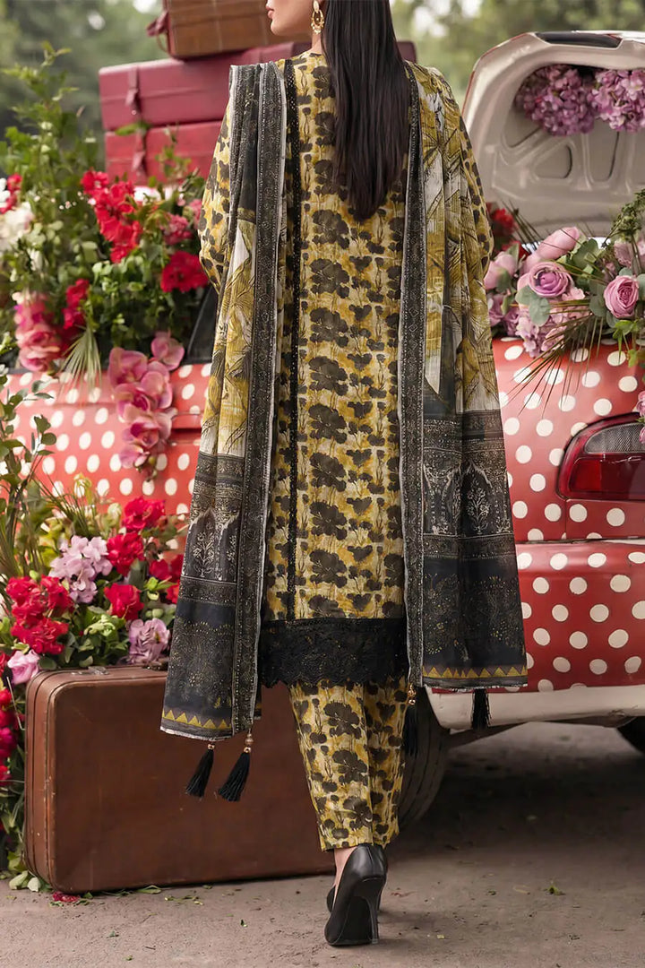 Mustard Yellow Floral Fusion By Almeerah