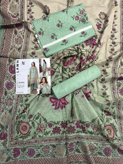 ZELLBURY Unstitched Lawn Collection 2026 Design # WUS26X30684