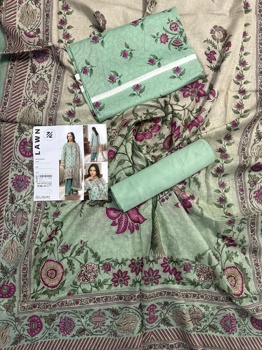 ZELLBURY Unstitched Lawn Collection 2026 Design # WUS26X30684