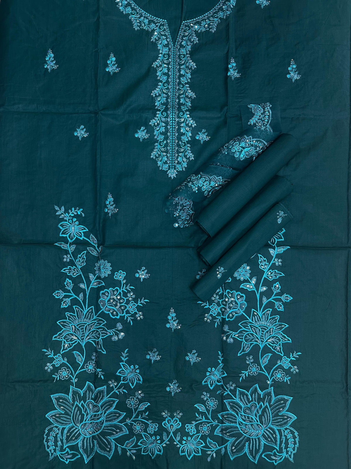 Saqafat Green Emb 2Pcs Lawn