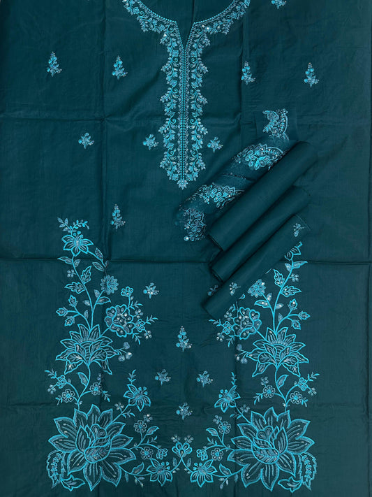 Saqafat Green Emb 2Pcs Lawn