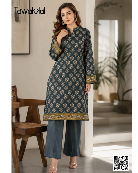 Tawakkal Bottle Green Stitched 2-Piece