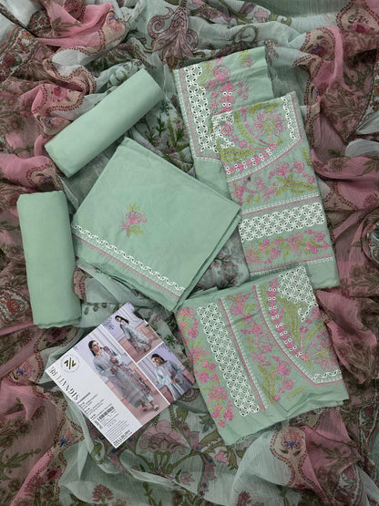 Zellbury Signature Unstitched 3PCs Collection D-C:- WUS26E30515