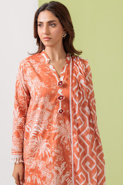 Bonanza Satrangi Unstitched Chinoiserie - 3 Pc (WU3PPBS25LIUN68)