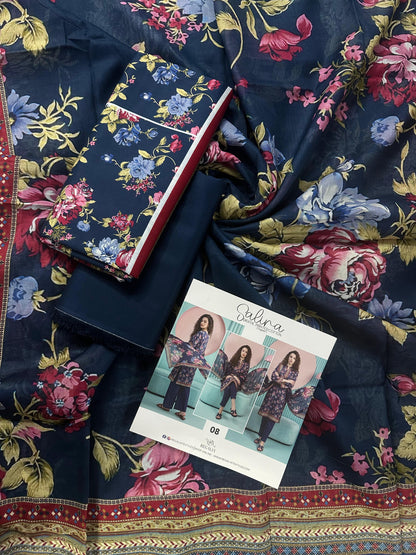 SALINA D-08 DIGITAL PRINTED LAWN  3PCS