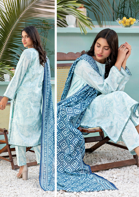 Zesh Unstitched Lawn 3 Piece 100% Original 🔥❤️