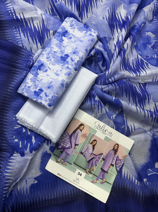 SALINA D-04 DIGITAL PRINTED LAWN  3PCS