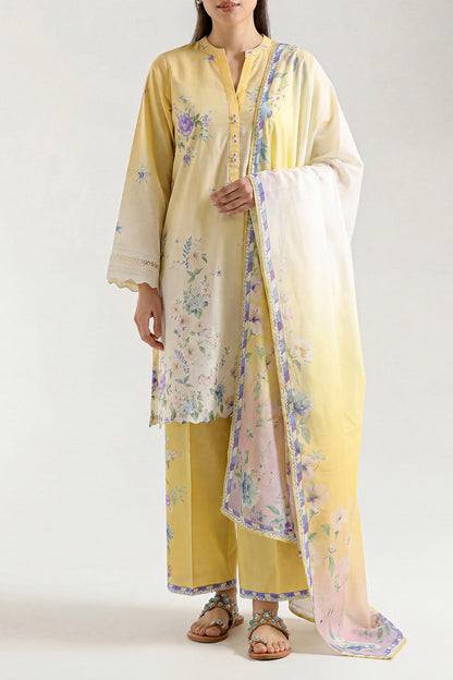 Saya Yellow 3PCs Printed Lawn Unstitched Collection