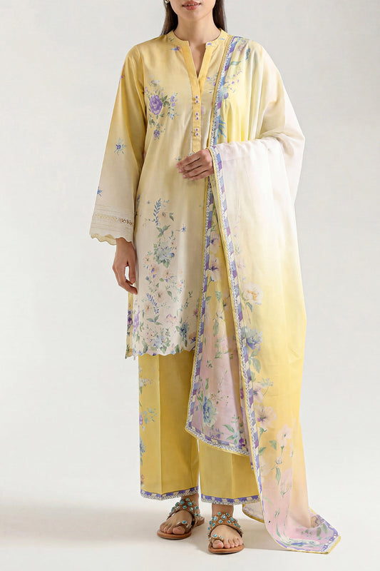 Saya Yellow 3PCs Printed Lawn Unstitched Collection