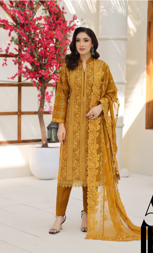 Armal By Aeen 3Pcs Embroidery - D_02