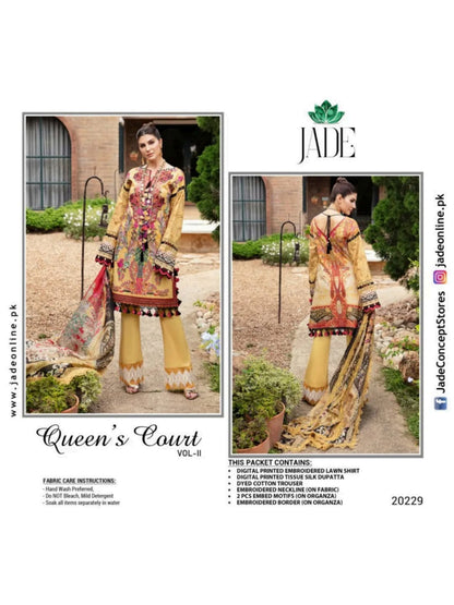 Jade Unstitched Lawn 3 Pieces in Wholesale Price 🔥🧡