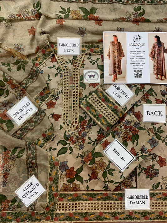 Baroque Skin 3PC Emb Lawn