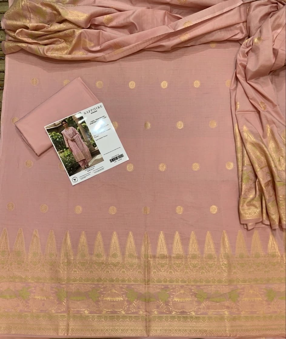 Sapphire Baby Pink Jacquard 3Pcs
