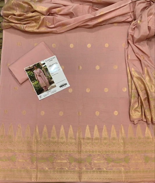 Sapphire Baby Pink Jacquard 3Pcs