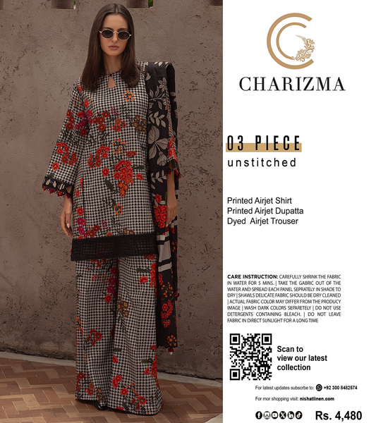 CHARIZMA LAWN COLLECTION 3 PIECE SUIT Design # 08
