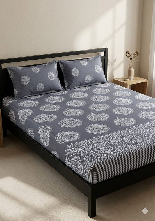Salonika Full Printed King Size Bedsheets Collection