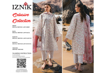 Iznik Lawn Unstitched 3 Pieces in Wholesale Price 🔥🧡