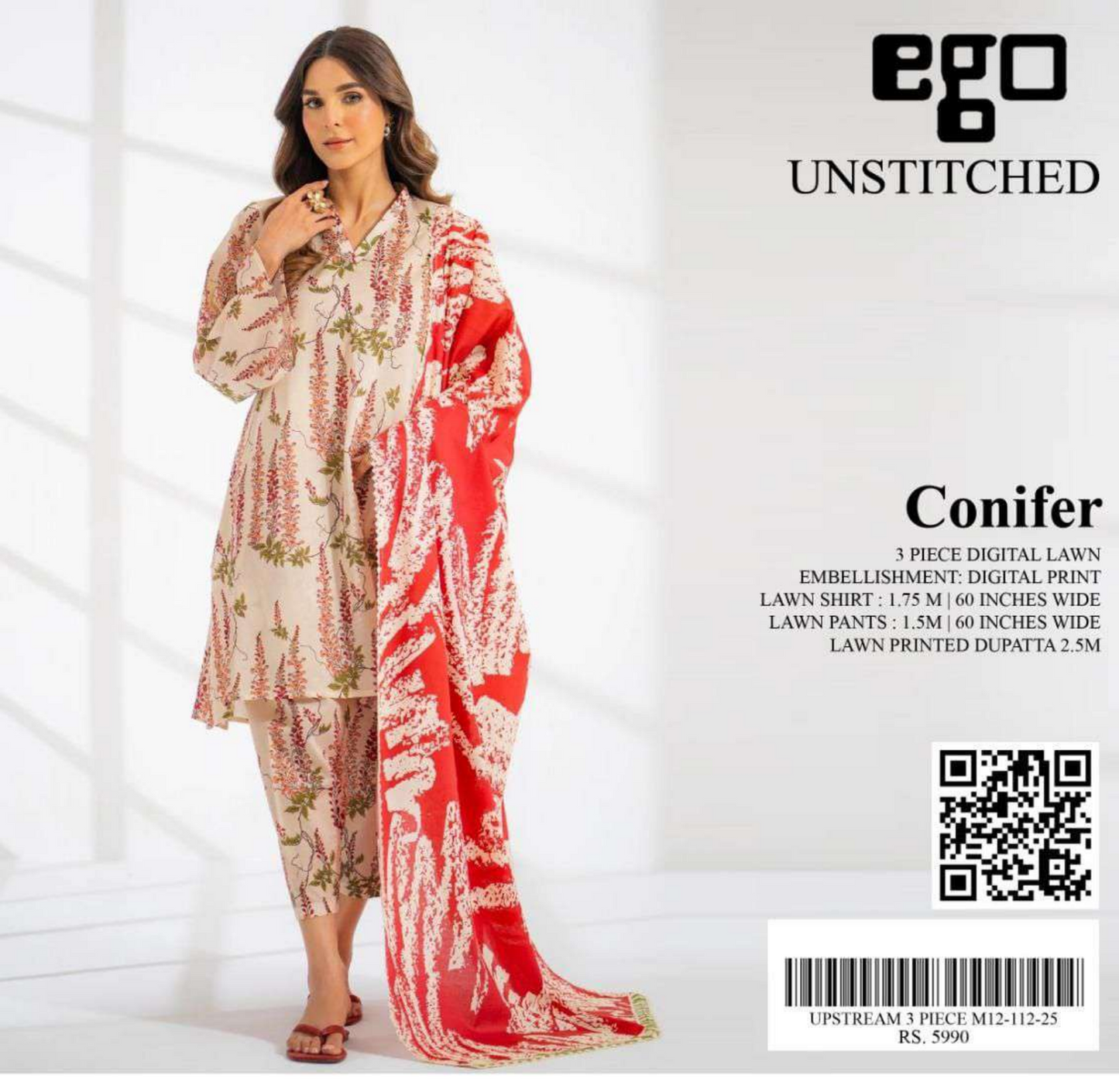 Ego Printed Unstitched 3PCs 🔥✨