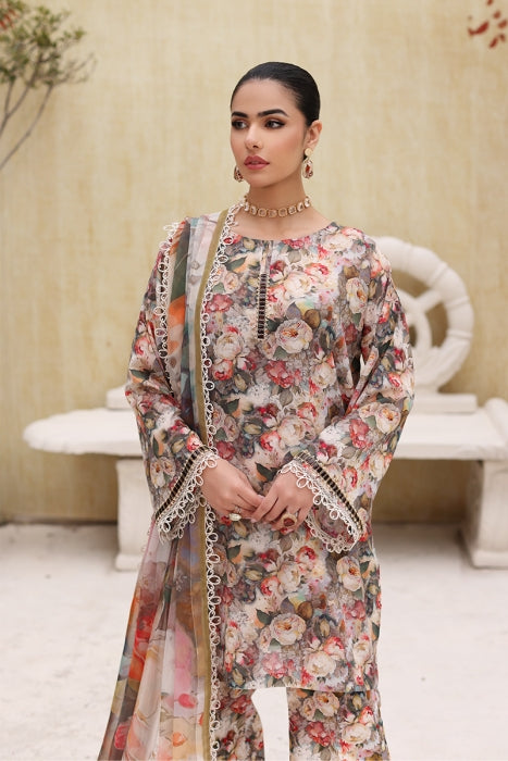 Bareeze Unstitched Lawn 90/70 Quality 3 Pieces