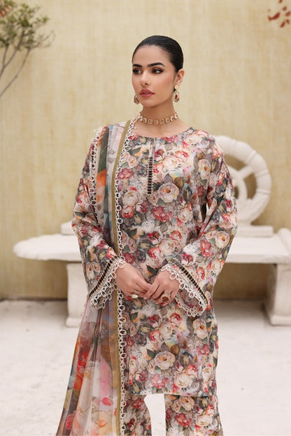 Bareeze Unstitched Lawn 90/70 Quality 3 Pieces