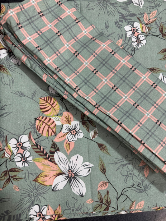 Salonika Pista-Peach Double Bed Bedsheets