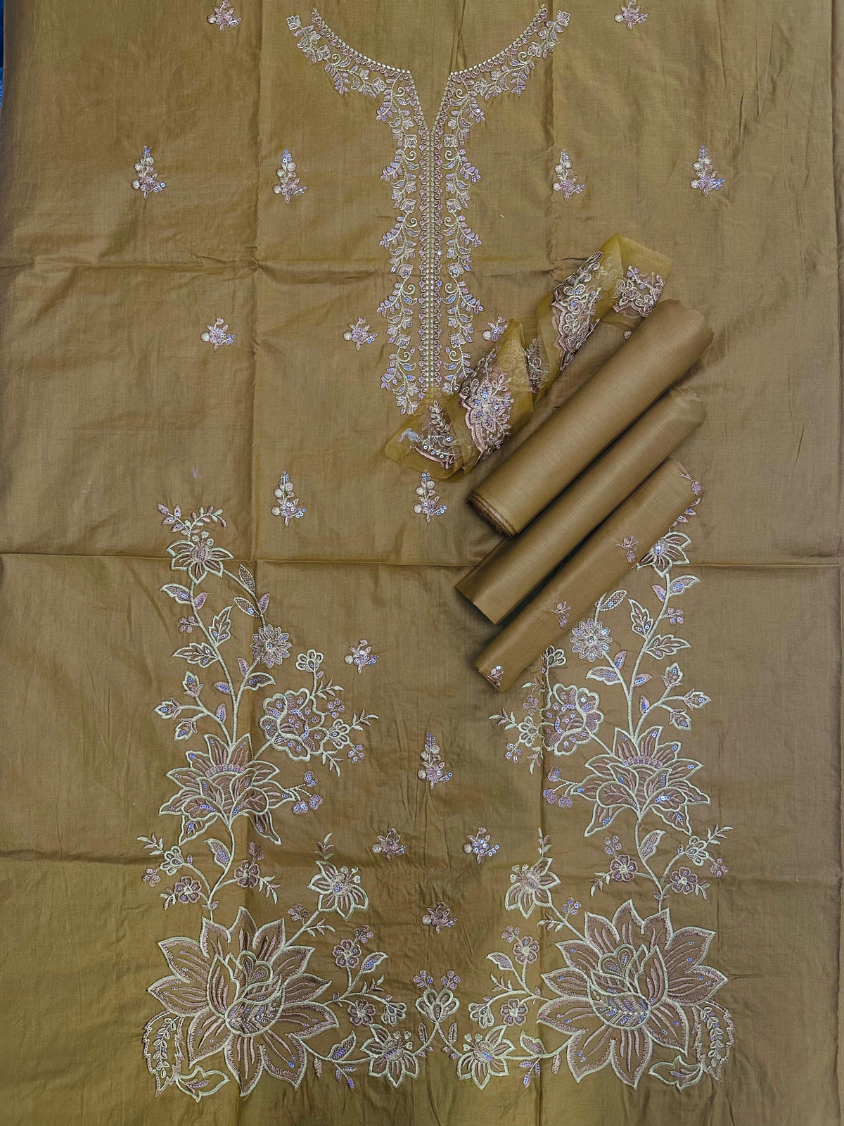 Saqafat Mustard Emb 2Pcs Lawn