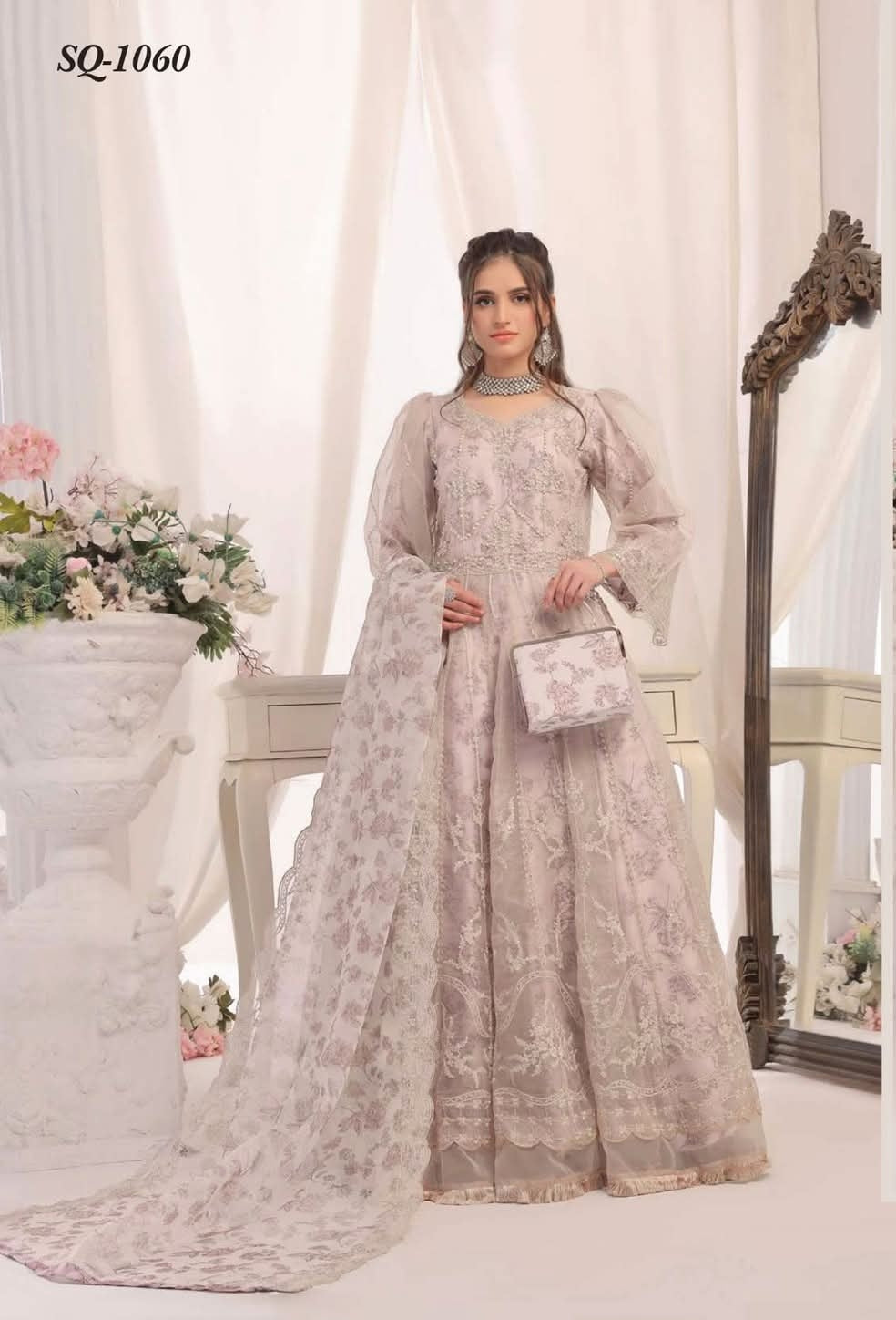 Zarlish Dusty Pink Luxury Embroidered Collection
