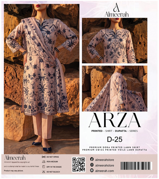 Almeerah ARZA – PRINTED D-25 2PC Premium Lawn Collection