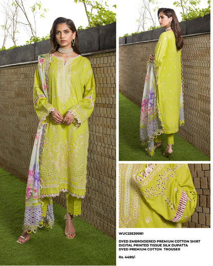 🌸✨ Zellbury Signature Unstitched Fancy Chikankari Luxury 3 Pieces ✨🌸