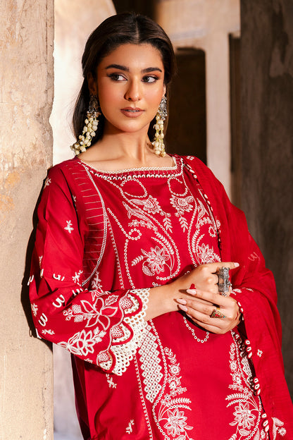 ZELLBURY 🌟 CHIKANKARI RED ELEGANCE – WUS25E30837 🌟