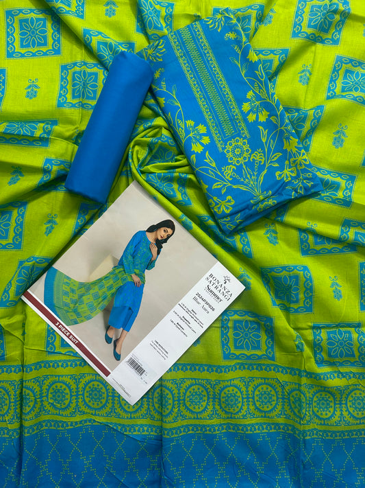 Bonanza Satrangi 2S24P3P026 Blue Aura 3 PCs Lawn