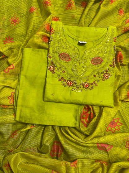 BQ EMBROIDERY STITCHED 3PCS RANDOMLY ANY COLOR/ ANY DESIGN