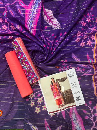Bonanza Satrangi Orange-Purple 3PCs