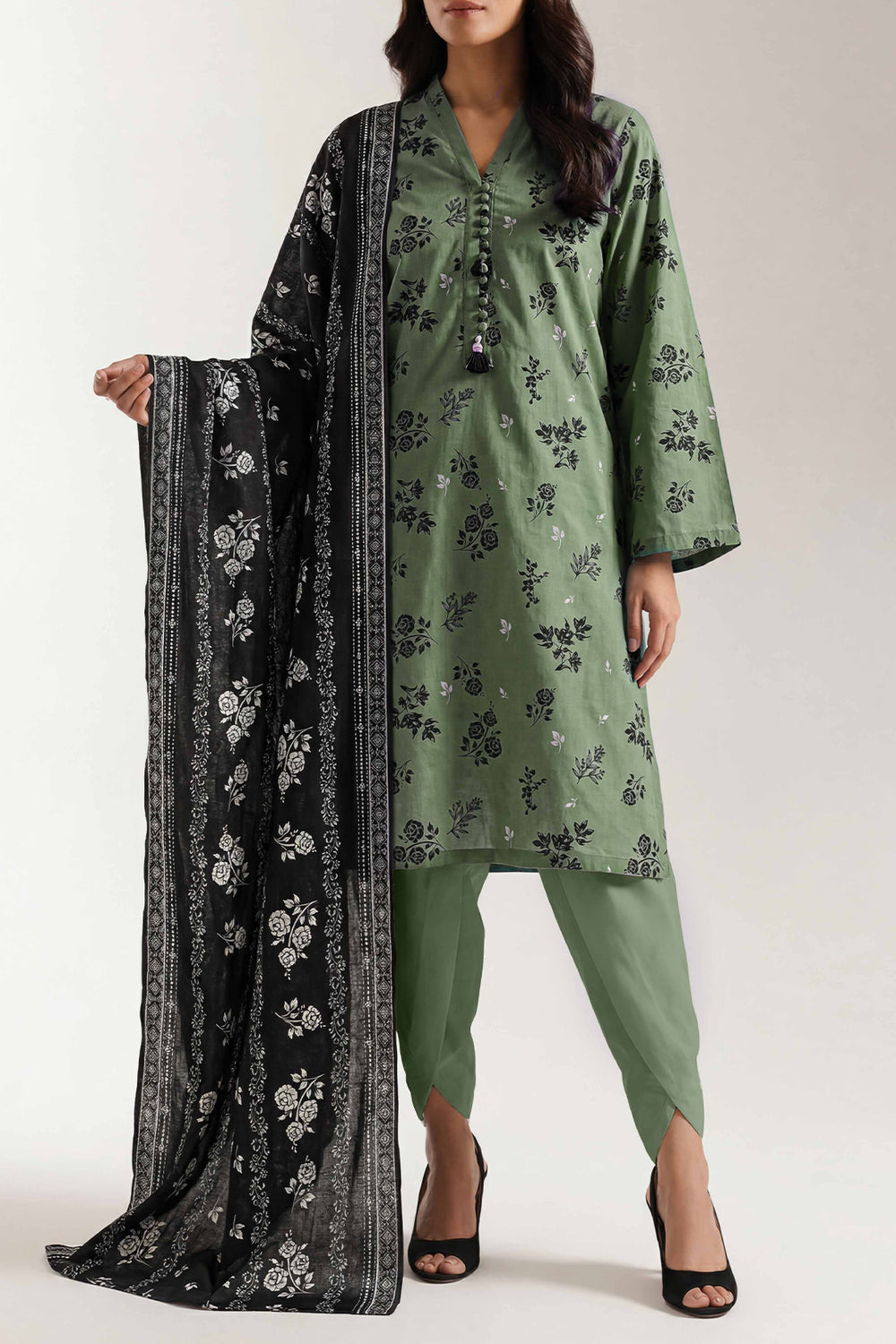 SAYA D.C:-U01-26152-P02A - 3 Piece Printed Lawn Collection