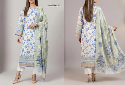 Eshaal Premium 3PC Lawn Collection Design No# SSW6U3P416UT