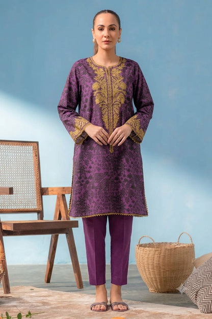 Ego Purple Printed Lawn Unstitched Shirt Piece