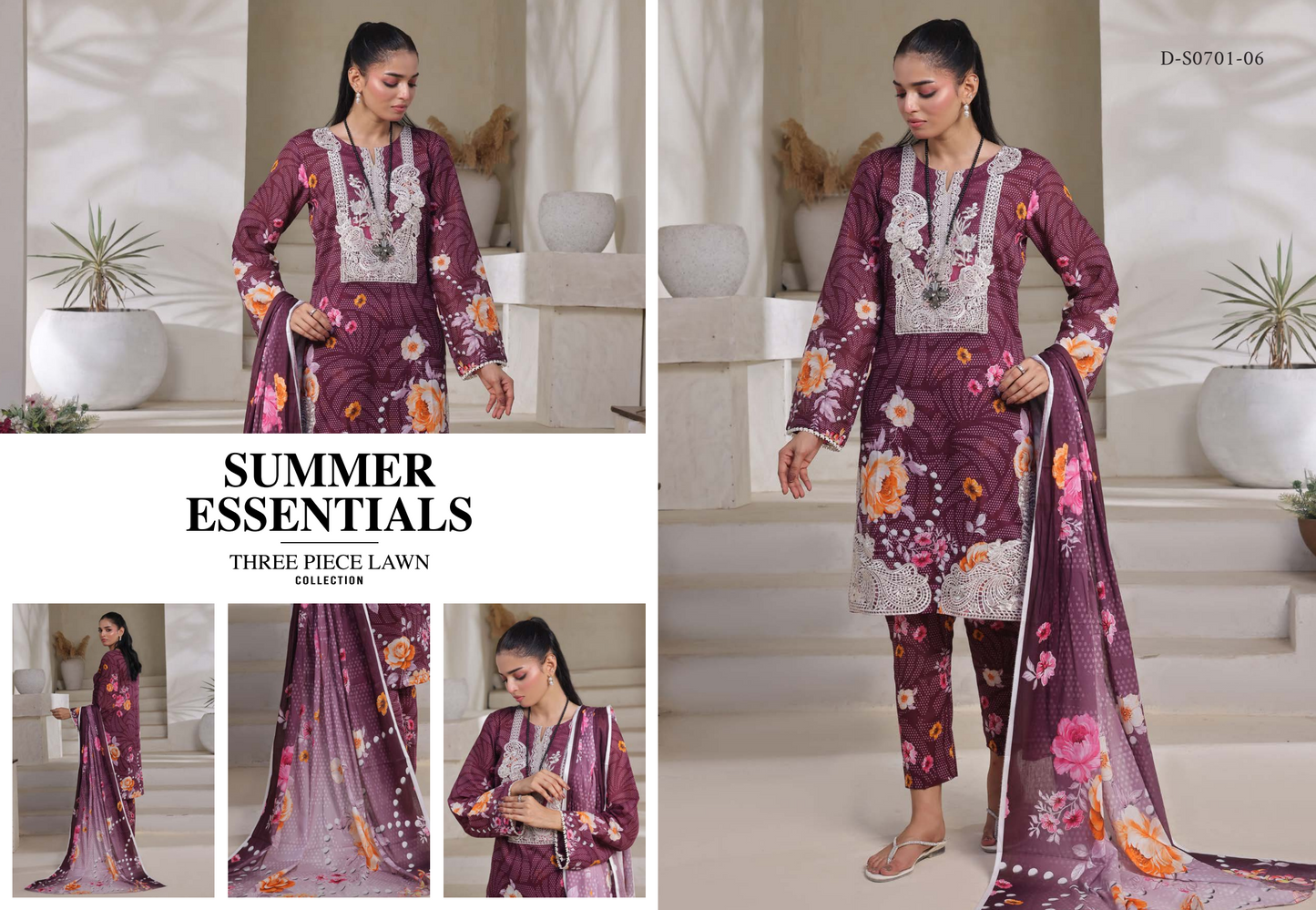 MOOSAJEE EMBROIDERY PATCH ORIGINAL CUTWORK LAWN 3PIECE 👌🔥