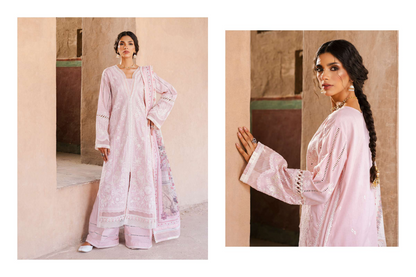 Zellbury Signature 🌸 SOFT PINK CHIKANKARI DREAM – WUS25E30836 🌸