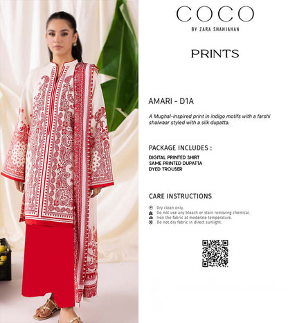 COCO by Zara Shahjahan Digital Printed Lawn | 3 Piece Collection