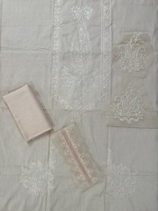 SALITEX 2PC EMBROIDERED UNSTITCHED LAWN COLLECTION LIGHT PINK