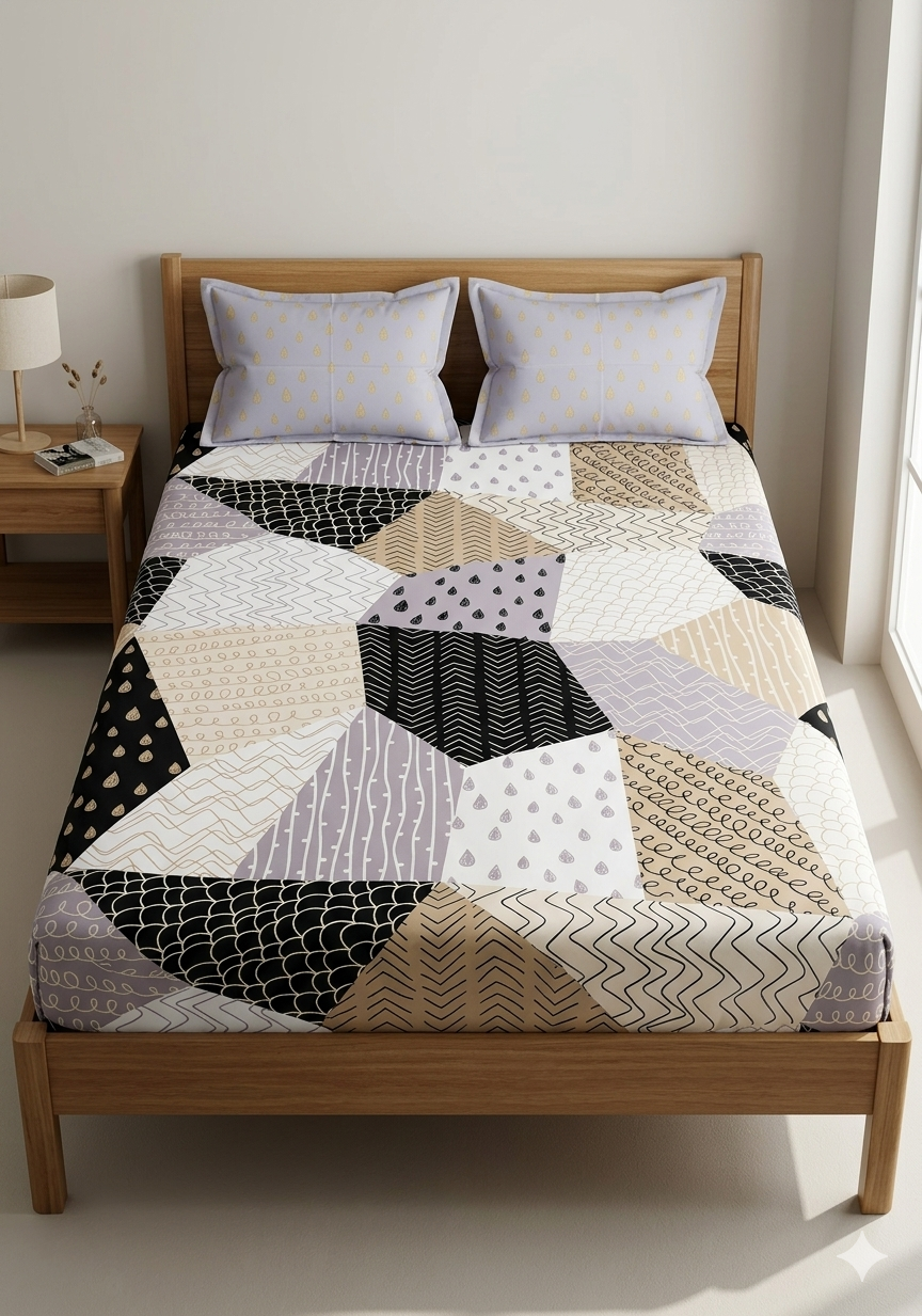 SALONIKA PURE COTTON BEDSHEETS Most Demanding Collection Full Printed King Size Bedsheets