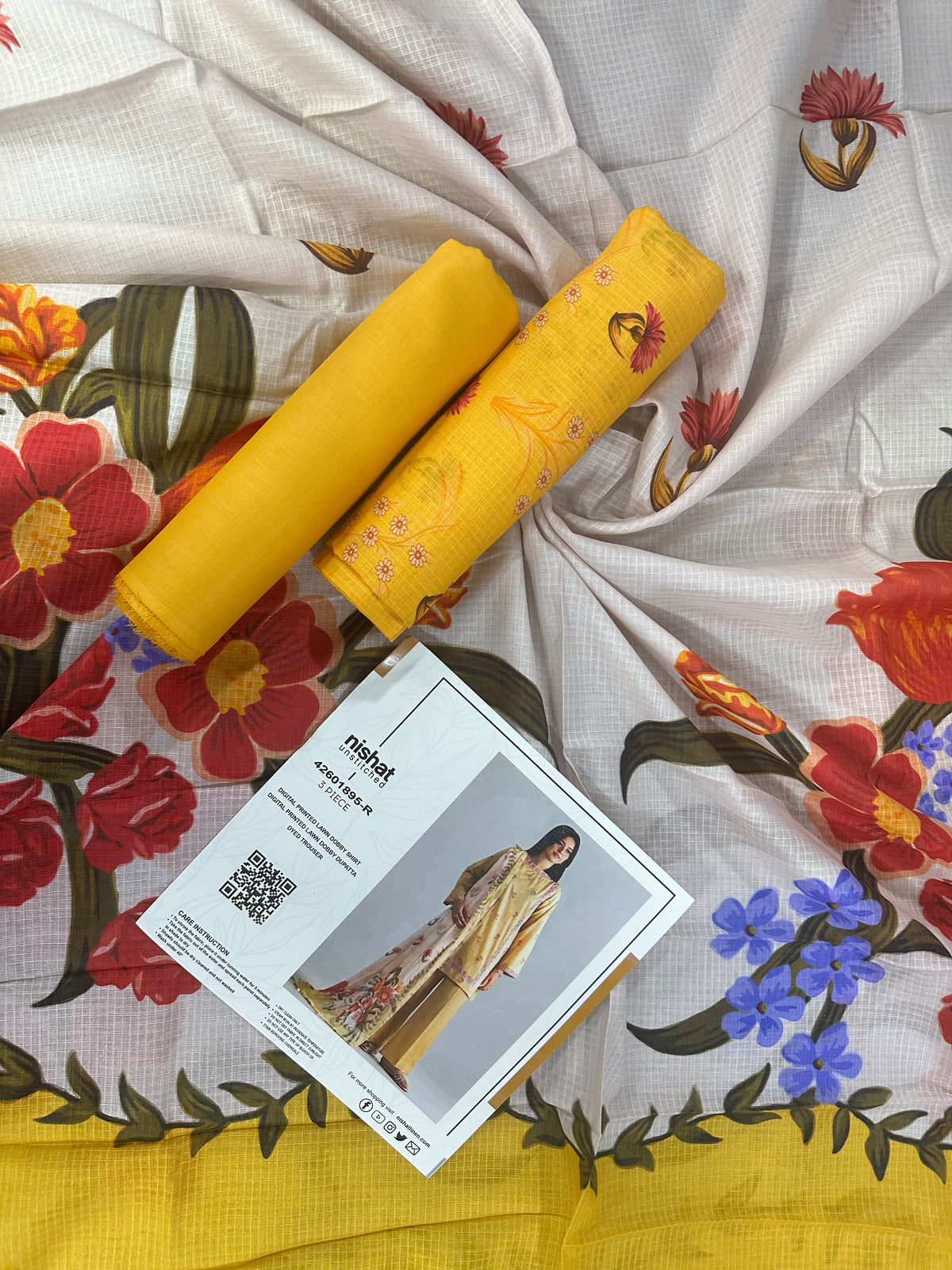 Nishat 3Pcs Dobby Lawn