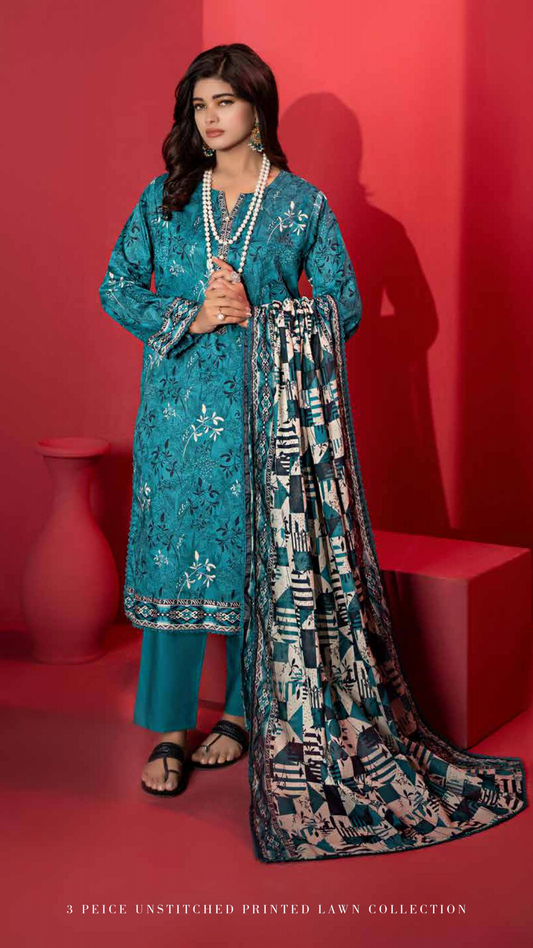 Zesh Unstitched Lawn 3 Piece 100% Original 🔥❤️