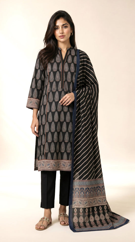 Alkaram Black MSB-02-26-163 3PCS