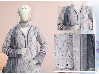 🧡🔥 ALMEERAH FLORENCE Embroidery Cutwork Dupatta 3 Pieces 🔥❤️