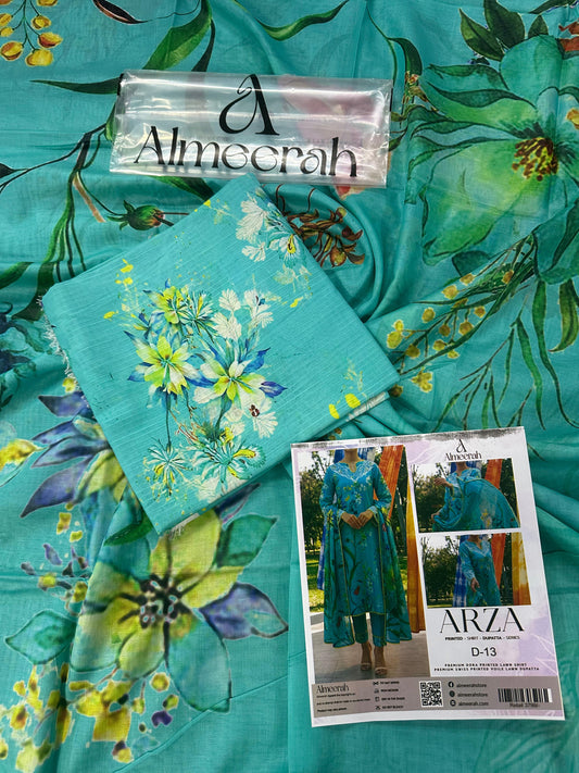Almeerah ARZA – PRINTED D-13 2PC Premium Lawn Collection