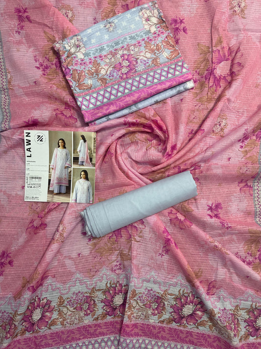 ZELLBURY Unstitched Lawn Collection 2026 Design # WUS26X30694